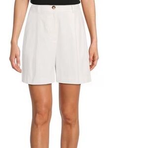 Alex Marie Reina Stretch Linen Mid Rise Pleated Front Shorts brand new